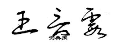 曾庆福王言霞草书个性签名怎么写
