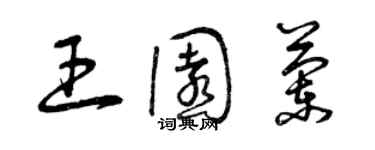 曾庆福王园兰草书个性签名怎么写