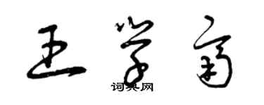 曾庆福王学齐草书个性签名怎么写