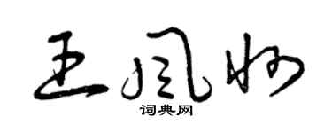 曾庆福王风州草书个性签名怎么写