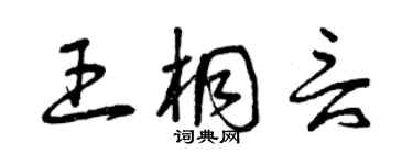 曾庆福王桐言草书个性签名怎么写