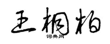 曾庆福王桐柏草书个性签名怎么写