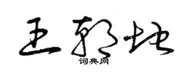 曾庆福王朝地草书个性签名怎么写