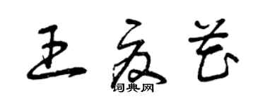 曾庆福王夏花草书个性签名怎么写