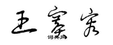 曾庆福王赛容草书个性签名怎么写