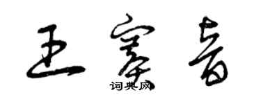 曾庆福王赛音草书个性签名怎么写
