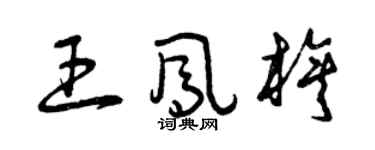 曾庆福王凤旗草书个性签名怎么写