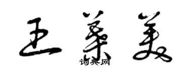 曾庆福王叶美草书个性签名怎么写