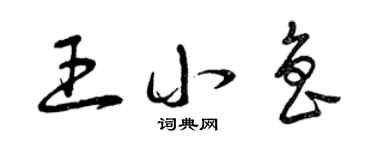 曾庆福王小鲁草书个性签名怎么写