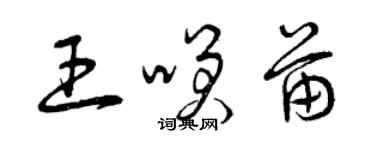 曾庆福王笑苗草书个性签名怎么写