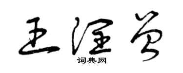 曾庆福王润曾草书个性签名怎么写