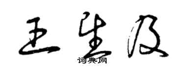 曾庆福王望及草书个性签名怎么写
