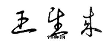 曾庆福王望来草书个性签名怎么写