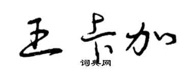 曾庆福王卡加草书个性签名怎么写