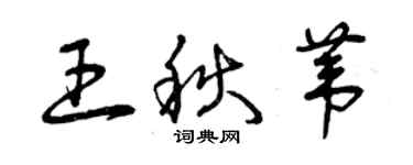 曾庆福王秋苇草书个性签名怎么写