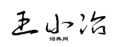 曾庆福王小冶草书个性签名怎么写