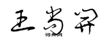 曾庆福王尚开草书个性签名怎么写