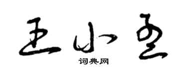 曾庆福王小孟草书个性签名怎么写