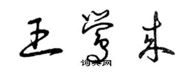 曾庆福王莺来草书个性签名怎么写