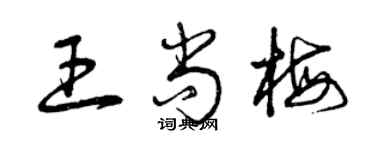 曾庆福王尚梅草书个性签名怎么写
