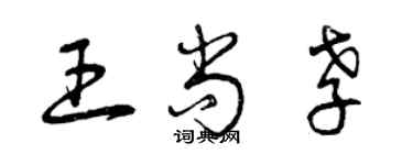 曾庆福王尚孝草书个性签名怎么写