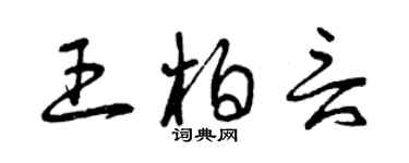 曾庆福王柏言草书个性签名怎么写