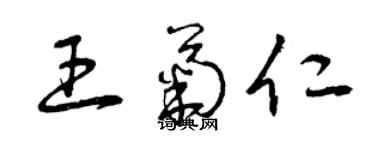 曾庆福王菊仁草书个性签名怎么写