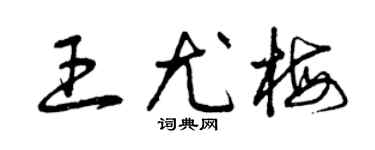 曾庆福王尤梅草书个性签名怎么写