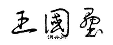 曾庆福王国垒草书个性签名怎么写