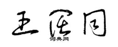 曾庆福王阔同草书个性签名怎么写