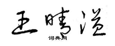 曾庆福王晴溢草书个性签名怎么写