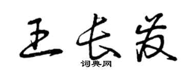 曾庆福王长发草书个性签名怎么写