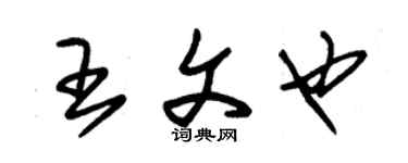 朱锡荣王文也草书个性签名怎么写