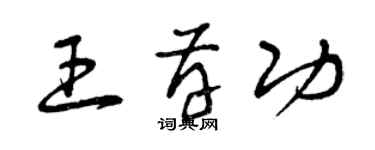 曾庆福王存功草书个性签名怎么写