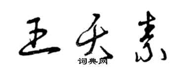曾庆福王夭素草书个性签名怎么写