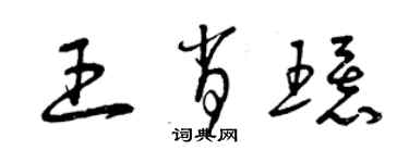 曾庆福王肖环草书个性签名怎么写