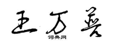 曾庆福王万普草书个性签名怎么写