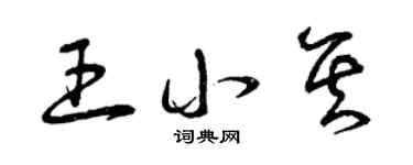 曾庆福王小其草书个性签名怎么写