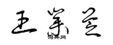 曾庆福王业芝草书个性签名怎么写