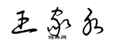 曾庆福王家水草书个性签名怎么写