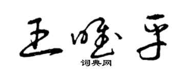 曾庆福王唯平草书个性签名怎么写