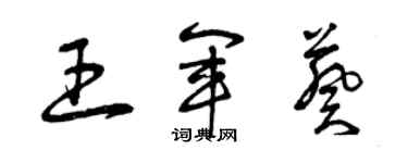 曾庆福王军葵草书个性签名怎么写