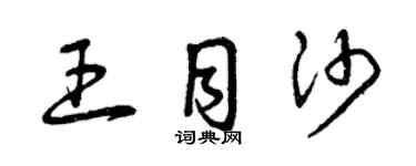 曾庆福王目沙草书个性签名怎么写
