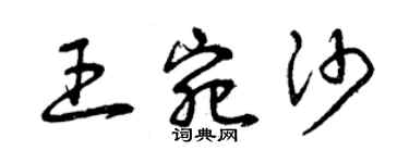 曾庆福王宛沙草书个性签名怎么写