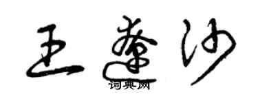 曾庆福王辽沙草书个性签名怎么写