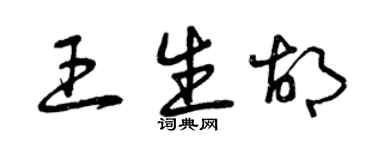 曾庆福王生胡草书个性签名怎么写