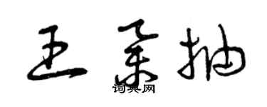 曾庆福王举抽草书个性签名怎么写