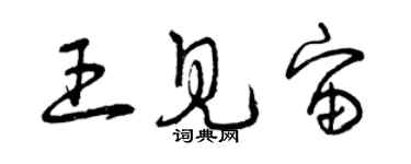曾庆福王见宙草书个性签名怎么写