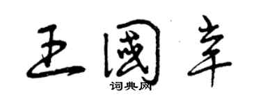 曾庆福王国辛草书个性签名怎么写