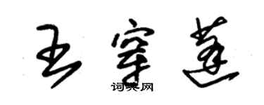 朱锡荣王穿蓬草书个性签名怎么写